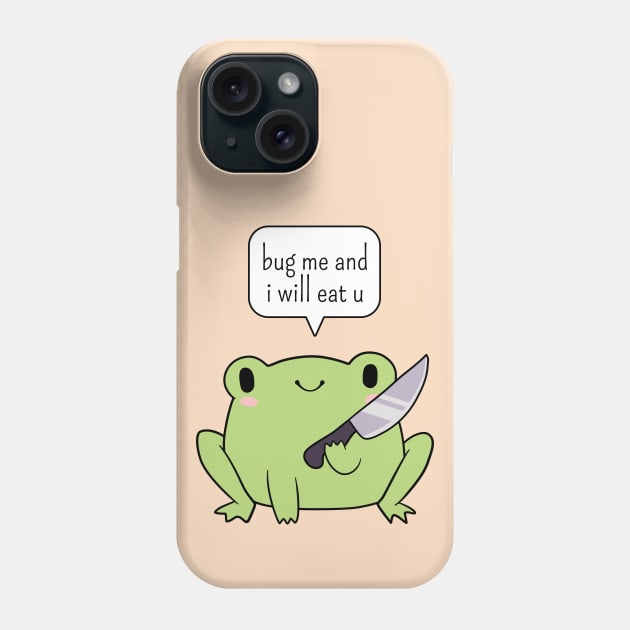 Cute frog with a knife Phone Case by ElectricFangs