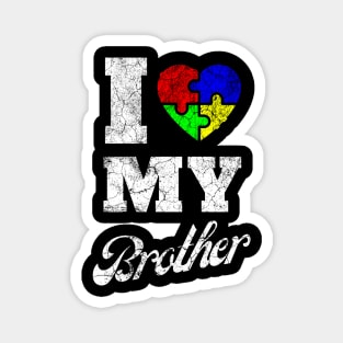 I Love My Brother Autism Awareness Magnet