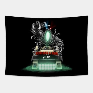 Schlock and Awe Films logo (Black) Tapestry