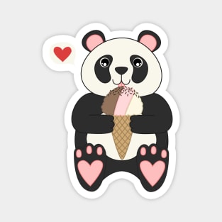 Neapolitan Panda Magnet