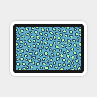 Blue Leopard - Animal print Magnet