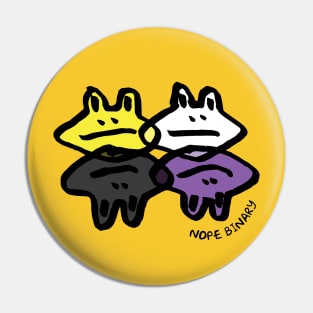 Nope-binary frogs Pin