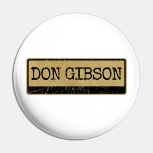 Aliska text black retro - Don Gibson Pin