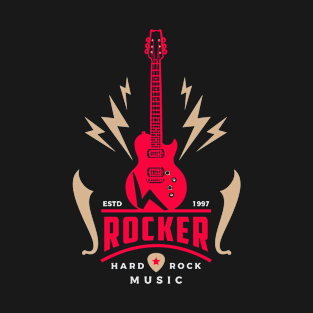 Rocker Hard Rock Music Guitar T-Shirt