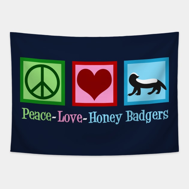 Honey Badger Love Tapestry by epiclovedesigns