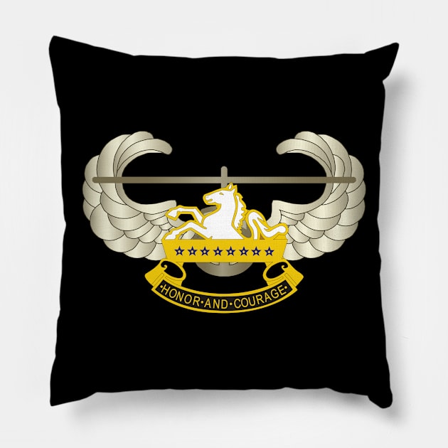 8th Cavalry DUI w Air Assault Badge wo Txt Pillow by twix123844