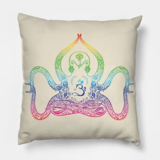 Zen Rainbow Yoga Octopus Pillow