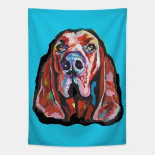 Redbone COONHOUND Dog Bright colorful pop dog art Tapestry