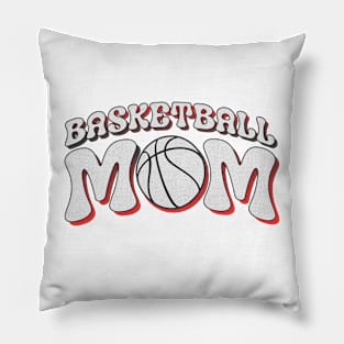 Basketball Mom Halftone Retro Pillow