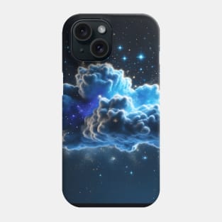 Blue Glitter Star Cloud Phone Case