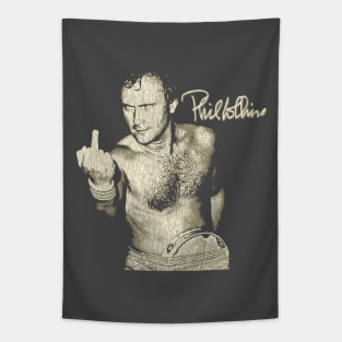 Funny Phil Collins Fan Art Cream Tapestry