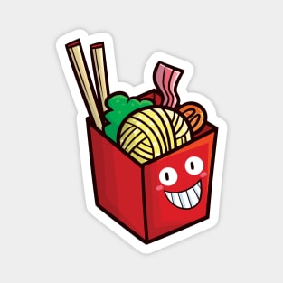 Cute udon noodle smiling Magnet