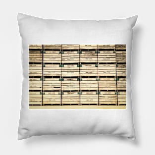 Stacked Carrot Crates Pillow