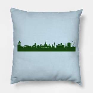 GRAZ skyline in forest green Pillow