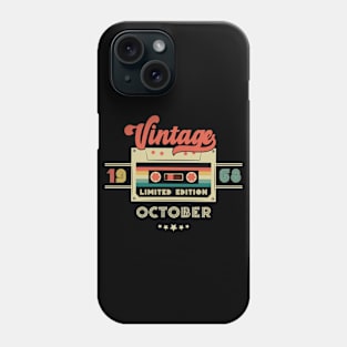 Vintage October 1968 Music Cassette - Limited Edition - 54 Years Old Birthday Gifts Phone Case