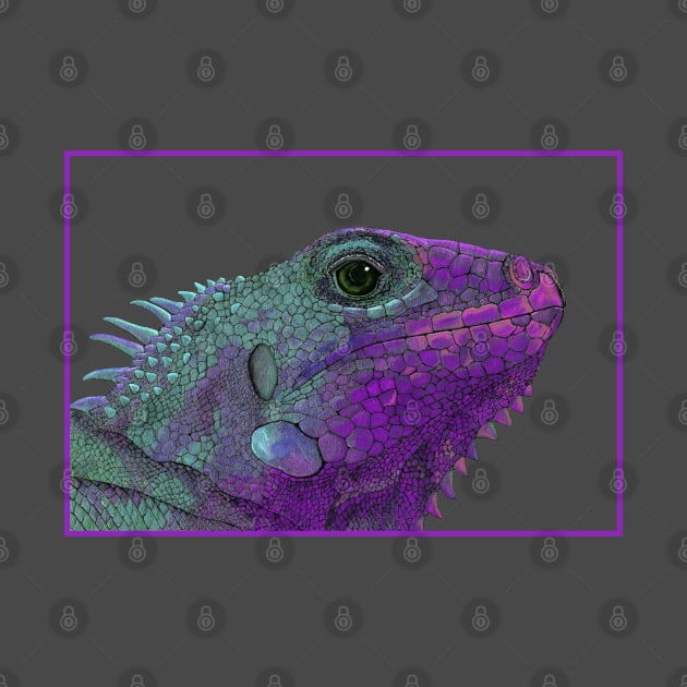 Purple Iguana by Lara Plume