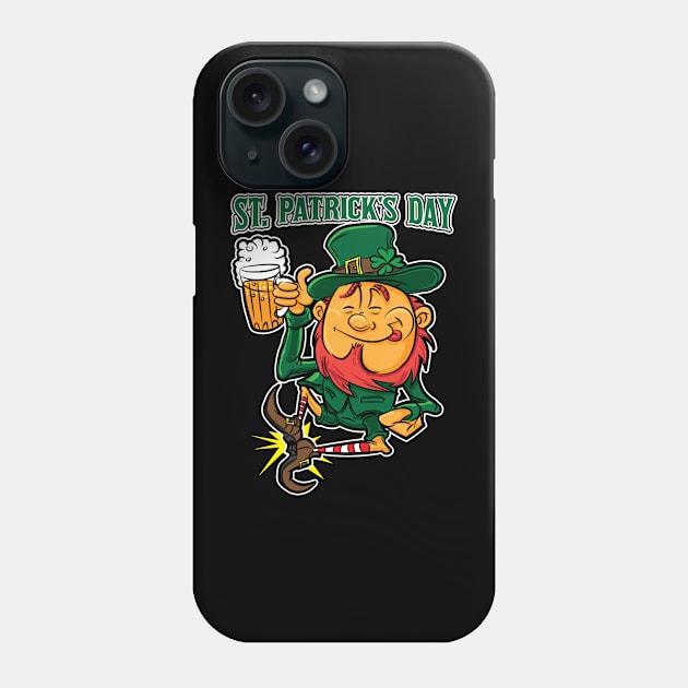 St. Patrick's Day Leprechaun Phone Case by eShirtLabs