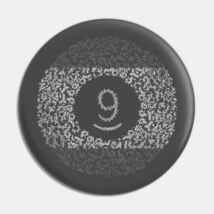 Floral - 9 Ball Pin