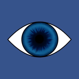 Eyeball Round Blue T-Shirt