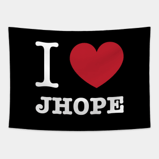 I love BTS Jhope Jung Hoseok typography Morcaworks Tapestry