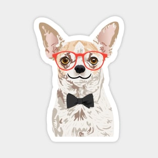 Hipster Chihuahua T-Shirt Magnet