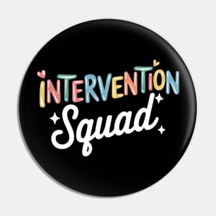 Intervention Teacher School Intervention Specialist Pin