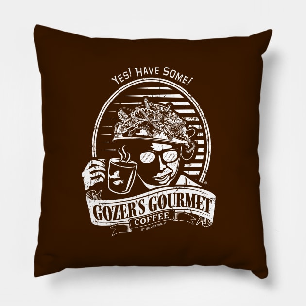 Gozer's Gourmet Coffee: Yes, Have Some! Pillow by SaltyCult