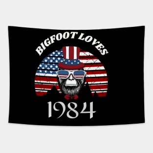 Bigfoot loves America and People born in 1984 Tapestry