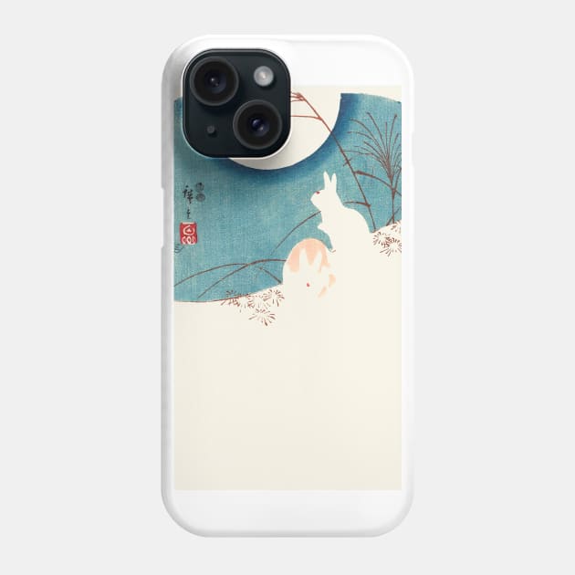 Hiroshige: Rabbits and the Moon Phone Case by topower