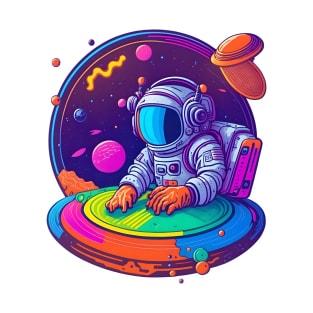 Retro Astronaut DJ T-Shirt