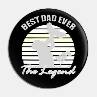 Best Dad Ever Retro Pin