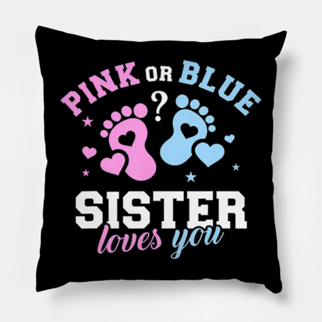 Gender reveal sister Pillow by Eduardo