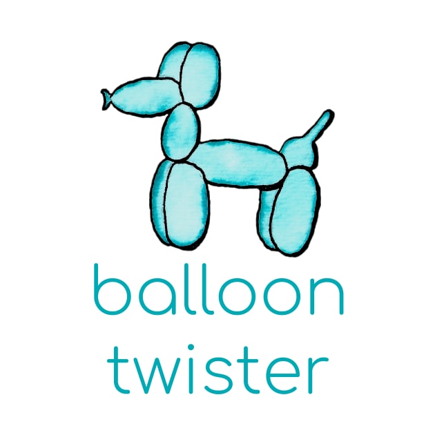 Watercolor Balloon Twister (Teal) by KelseyLovelle