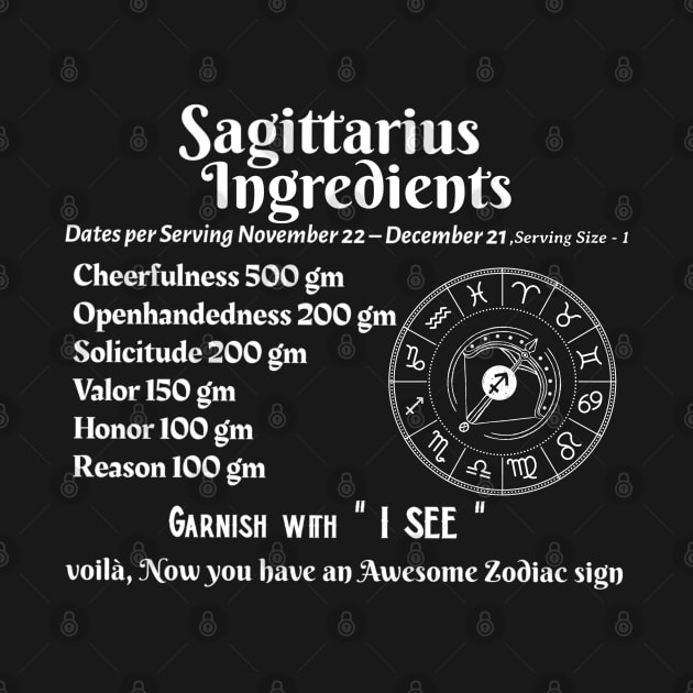 Sagittarius Ingredients by Ink by Evanliy