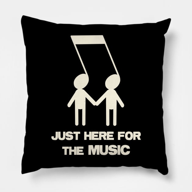 Just here for the music Pillow by Mewzeek_T