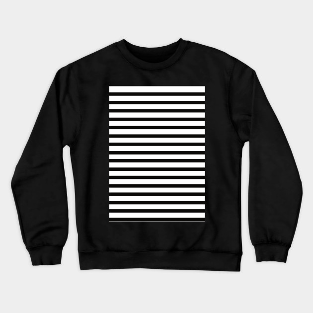 black sweatshirt with white stripes