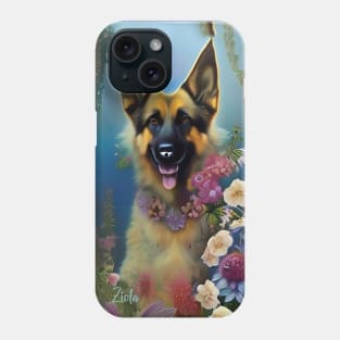 Cute animals pretty flowers butterflies and cool German Shepard Phone Case