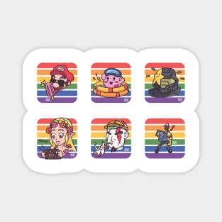 Pride Summer Gaming Sticker Pack 02 Magnet