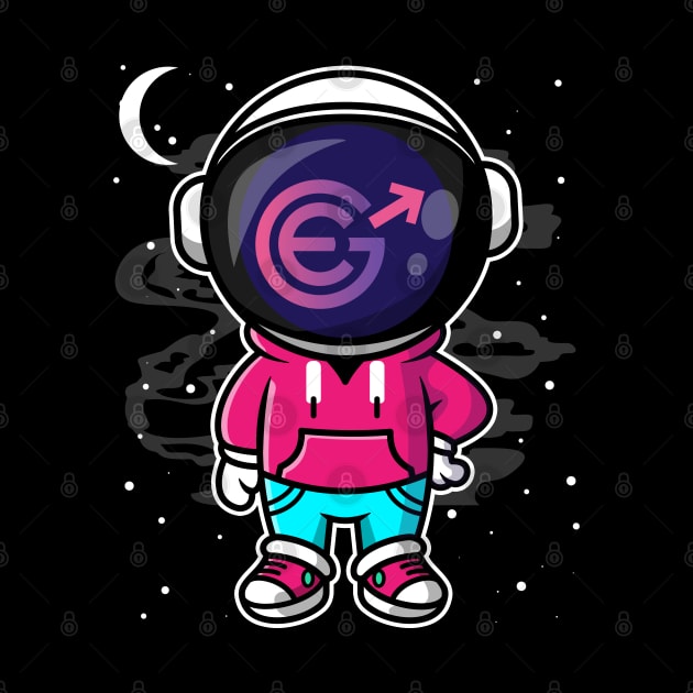 Hiphop Astronaut Evergrow Crypto EGC Coin To The Moon Crypto Token Cryptocurrency Wallet Birthday Gift For Men Women Kids by Thingking About