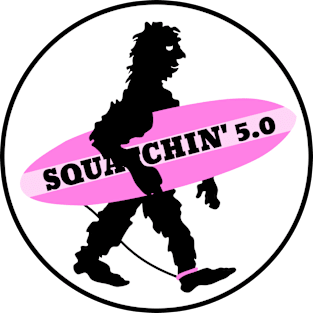 Sasquatch Squatchin' Surfing Bigfoot Magnet