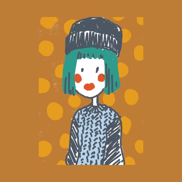 Autumn beanie girl by SosiCreatesArt