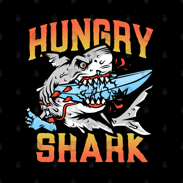 Hungry shark - wild shark design by BB Funny Store