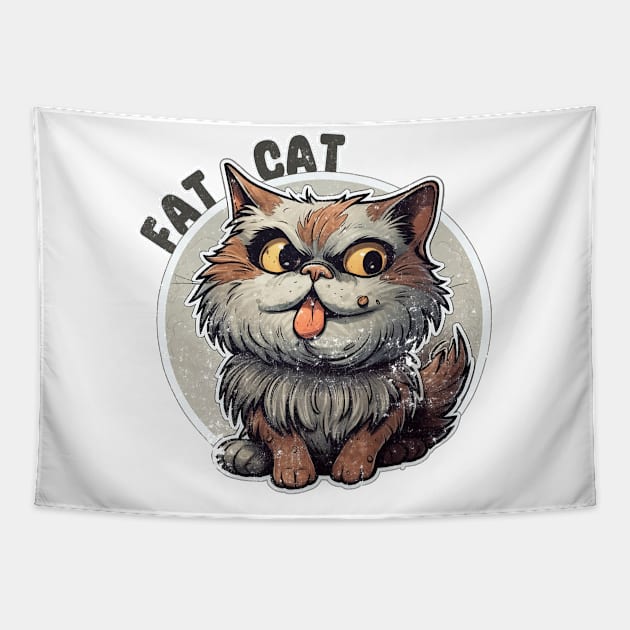 Fat Cat Tapestry by 3coo