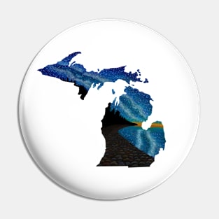 MIchigan Silhouette - Milky Way Pin