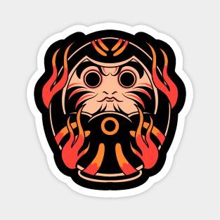 flaming daruma tattoo Magnet