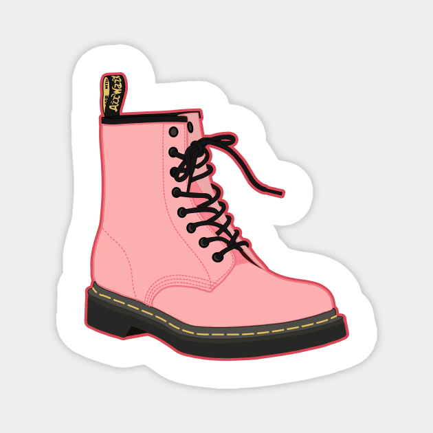 Pink Doc Marten Boot Magnet by sydneyurban