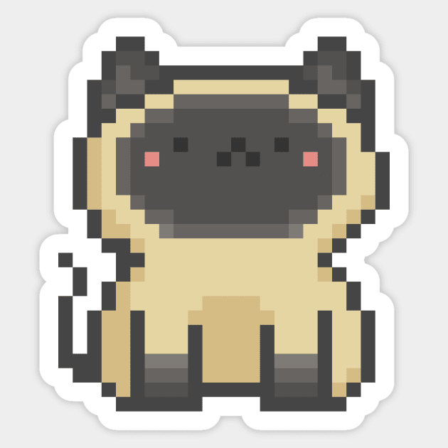 Siamese Cat Pixel Art – BRIK