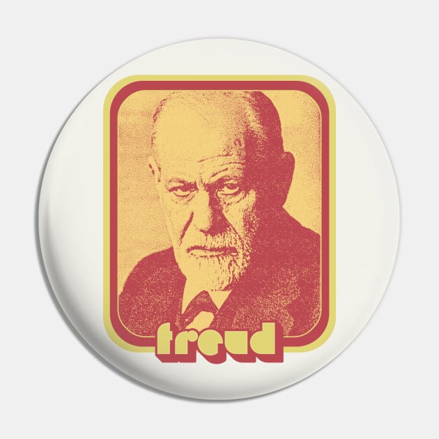 Sigmund Freud // Retro Aesthetic Fan Art Design Pin by DankFutura