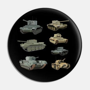 Various British WW2 Tanks Pin