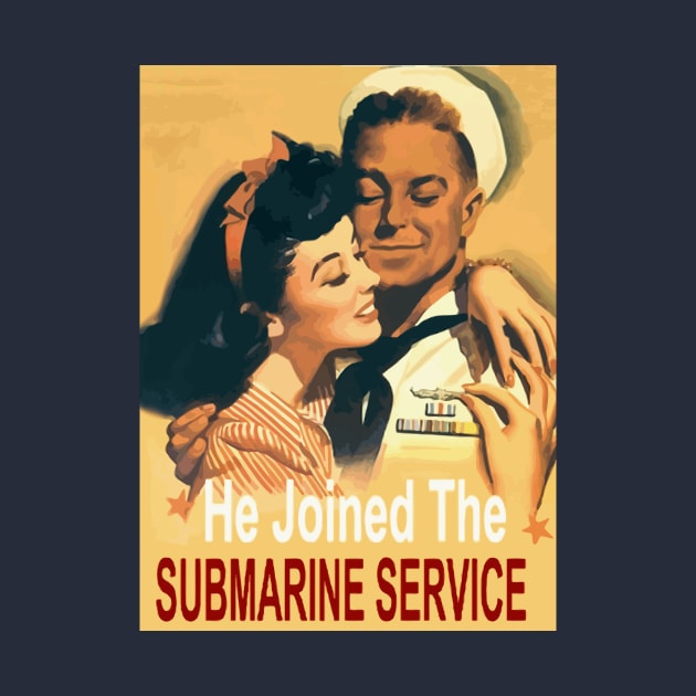 US Navy Submarine Service, Vintage Recruiting Poster by Naves